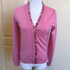 - PINK TARTAN Pink Merino Wool Sweater